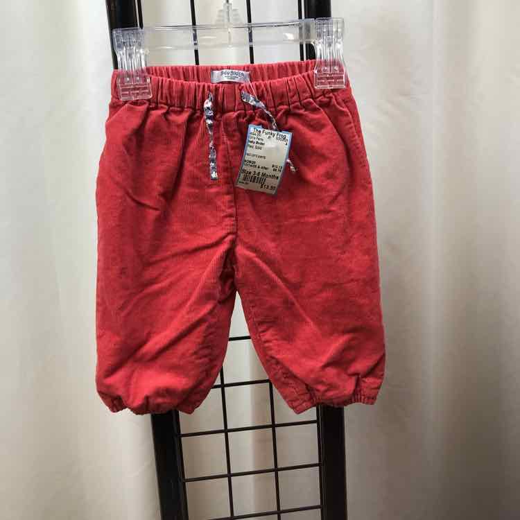 baby Boden Red Solid Child Size 3-6 Months Girl's Pants