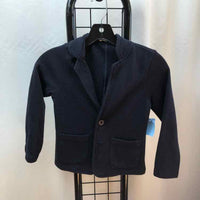 Mango kids Navy Solid Child Size 6/7 Boy's Jacket