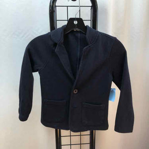 Mango kids Navy Solid Child Size 6/7 Boy's Jacket