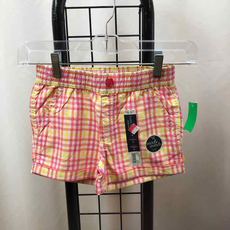 Faded Glory Pink Plaid Child Size 6 Girl's Shorts