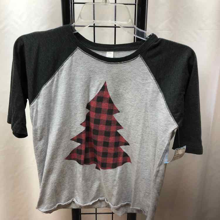 LAT Gray Christmas Child Size 6/7 Boy's Shirt