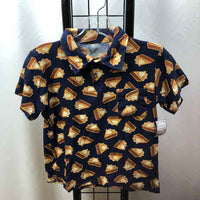 LBB Navy Patterned Child Size 8 Boy's Shirt