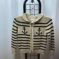 peek a baby Tan Stripe Child Size 8 Boy's Sweater