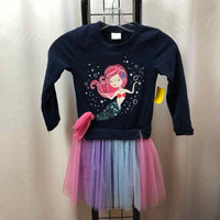 Navy Graphic Child Size 6/7 Girl's Dress