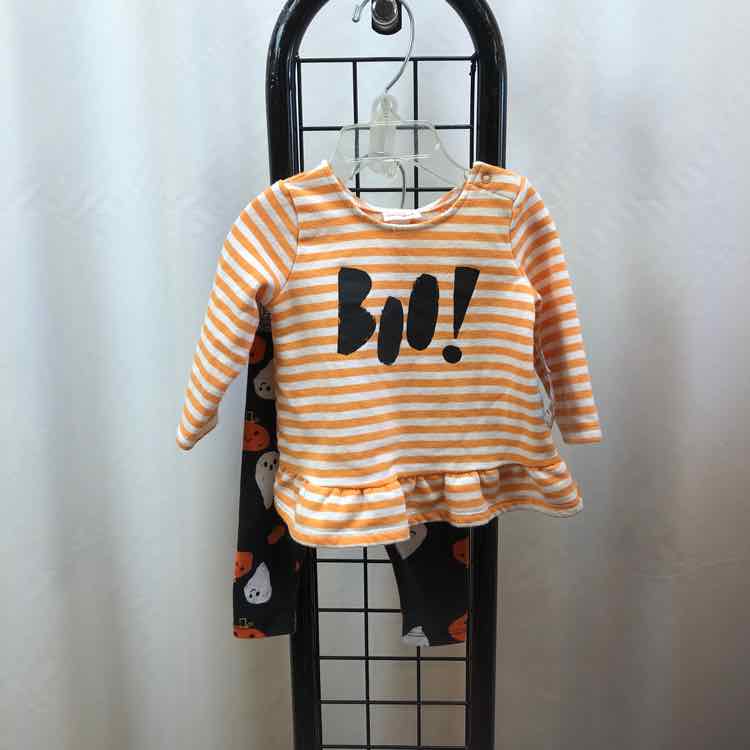 Cat & Jack Orange Halloween Child Size 3-6 Months Girl's Outfit