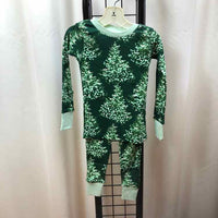 Honest Green Patterned Child Size 4 Girl's Pajamas