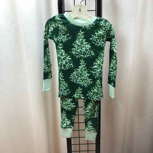 Honest Green Patterned Child Size 4 Girl's Pajamas