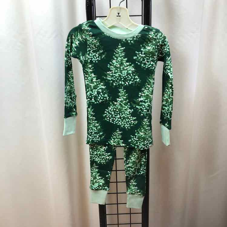 Honest Green Patterned Child Size 4 Girl's Pajamas