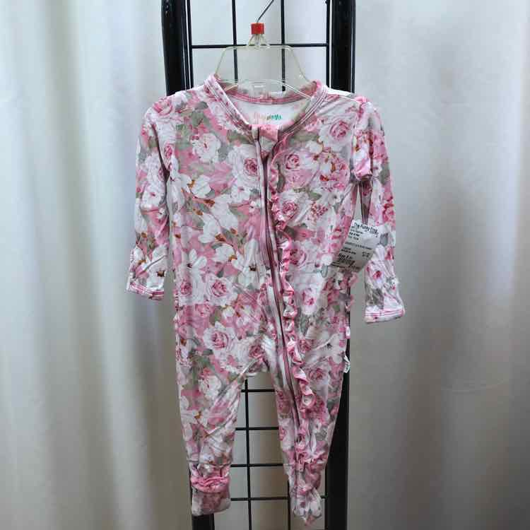Gigi & Max Pink Floral Child Size 6 m Girl's Pajamas