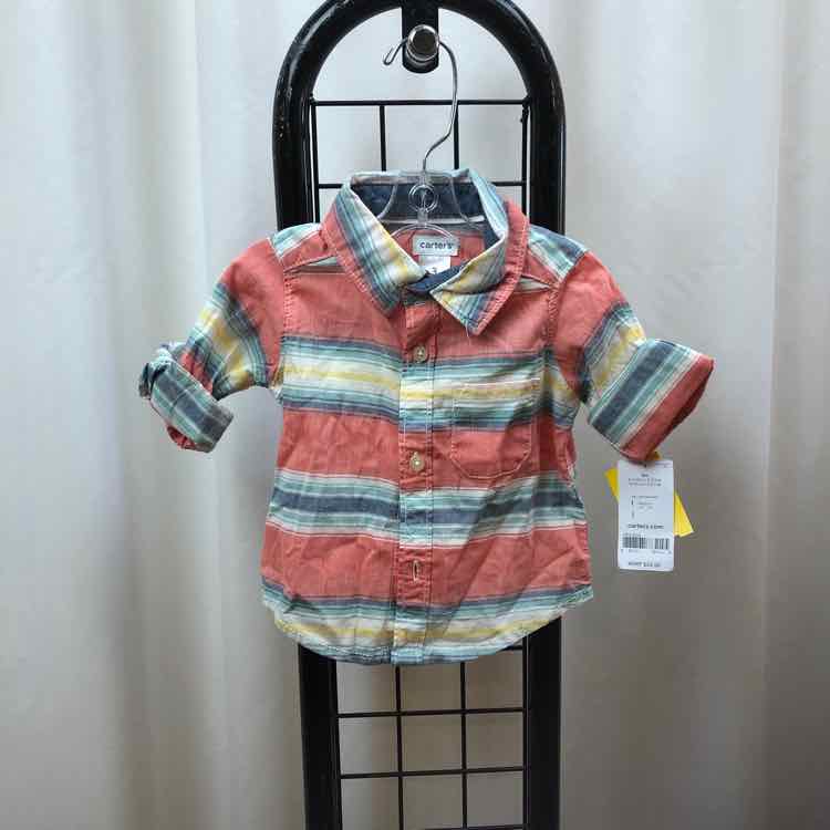 Carter's Pink Stripe Child Size 3 m Boy's Shirt