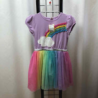 Sunny Fashion Purple Patch Child Size 6 Girl's Dress