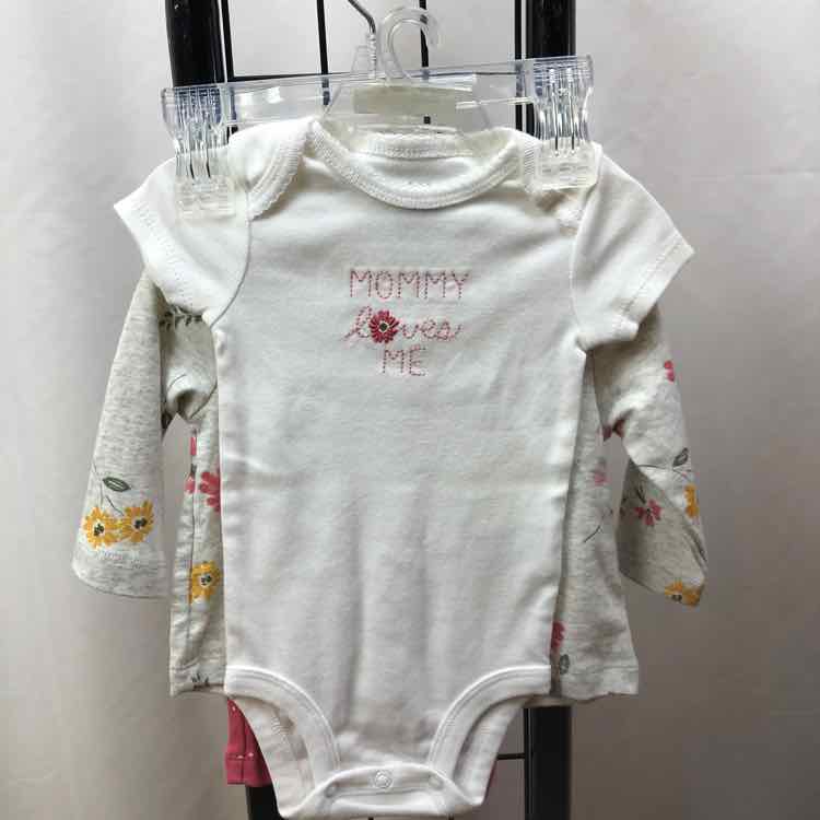 Carter's White Floral Child Size 0-3 m Girl's Outfit