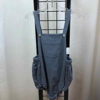 Little Cotton Clothes Blue Solid Child Size 3/4 Girl's Romper

