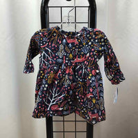 Carter's Navy Patterned Child Size 3 m Girl's Dress