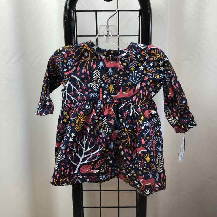 Carter's Navy Patterned Child Size 3 m Girl's Dress