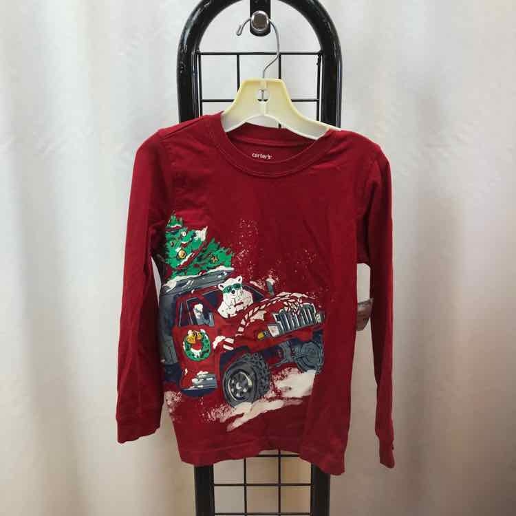 Carter's Red Christmas Child Size 5 Boy's Shirt