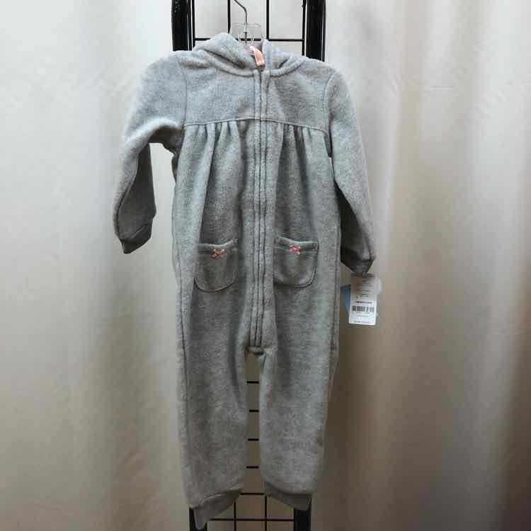 Carter's Gray Embroidered Child Size 18 m Girl's Outfit