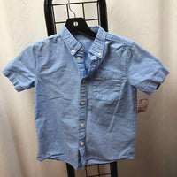 Old Navy Blue Solid Child Size 6/7 Boy's Shirt

