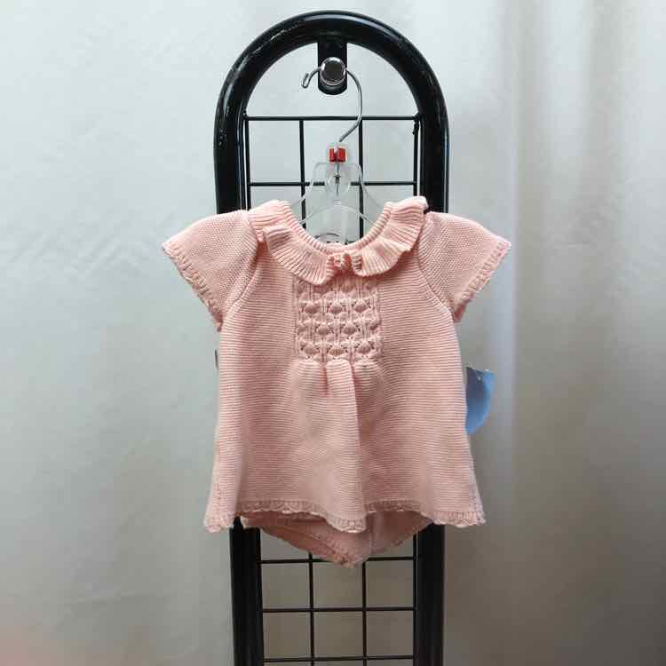 Janie and Jack Pink Solid Child Size 3-6 Months Girl's Outfit