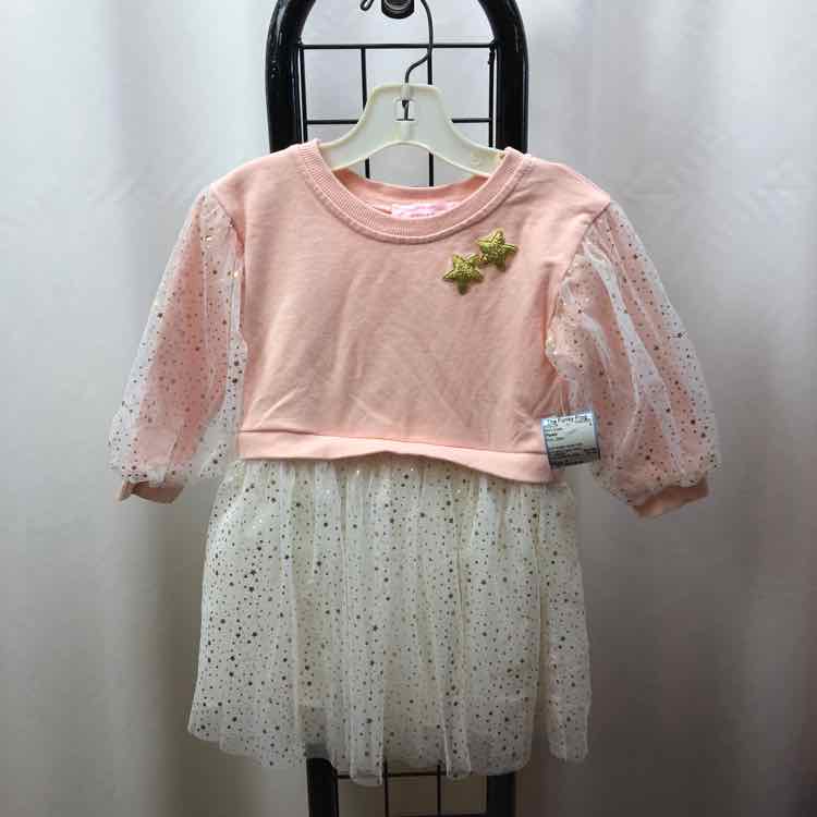 Popatu Pink Stars Child Size 2 Girl's Dress