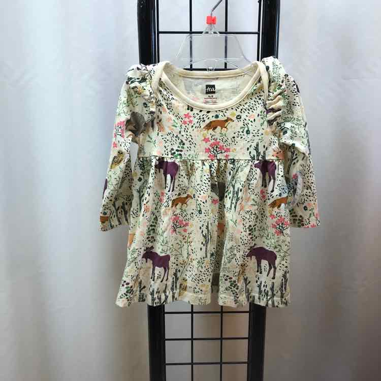 Tea White Patterned Child Size 6-9 m Girl's Dress