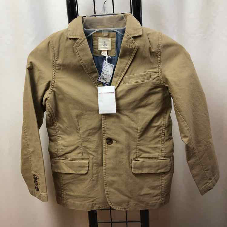 Land's End Brown Solid Child Size 7 Boy's Jacket