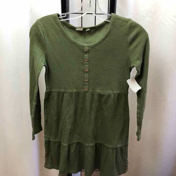 Gap Green Solid Child Size 10 Girl's Dress