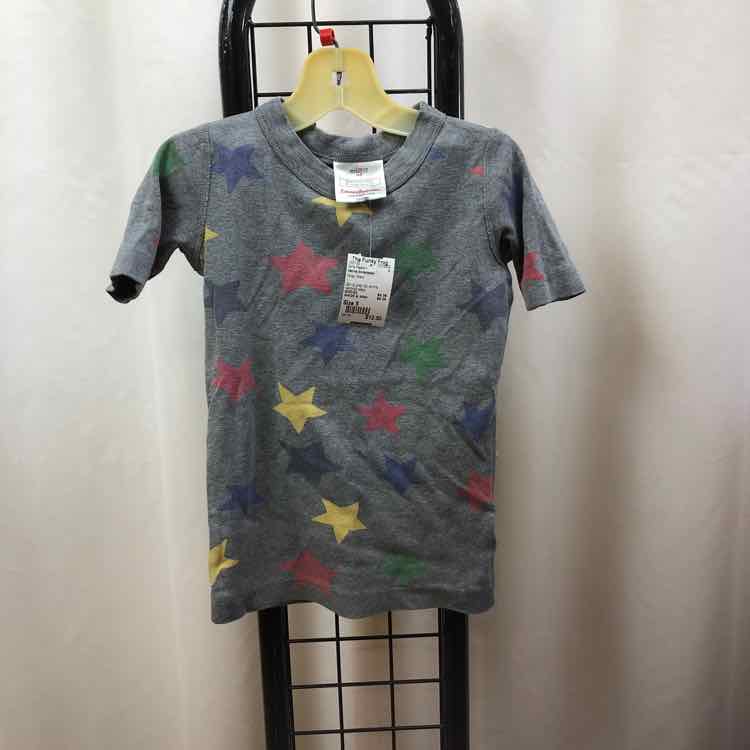Hanna Andersson Gray Stars Child Size 5 Girl's Pajamas