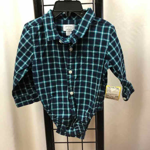 Gymboree Navy Plaid Child Size 12-18 m Boy's Shirt