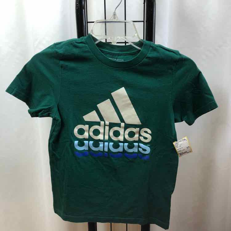Adidas Green Logo Child Size 8 Boy's Shirt