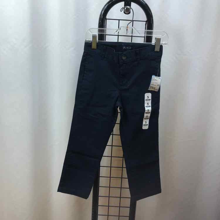 Children's Place Navy Solid Child Size 5 Boy's Pants