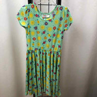 Dot Dot Smile Green Patterned Child Size 5/6 Girl's Dress