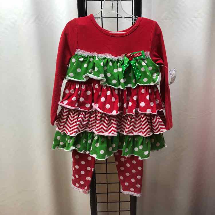 Allison Ann Red Christmas Child Size 5 Girl's Outfit