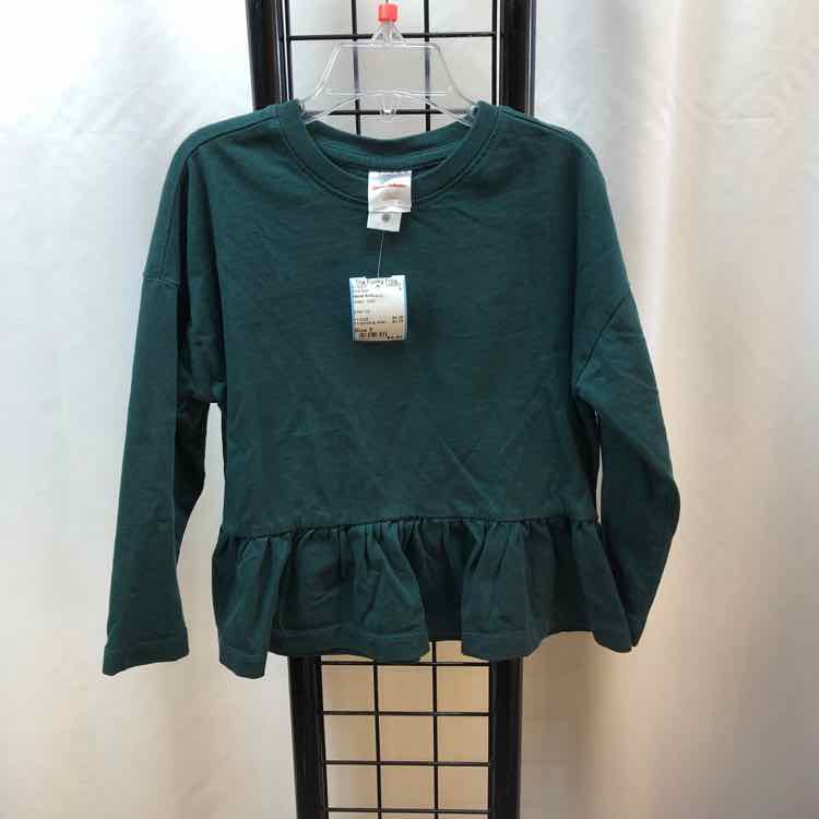 Hanna Andersson Green Solid Child Size 5 Girl's Shirt