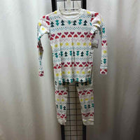 Primary White Stripe Child Size 6/7 Girl's Pajamas