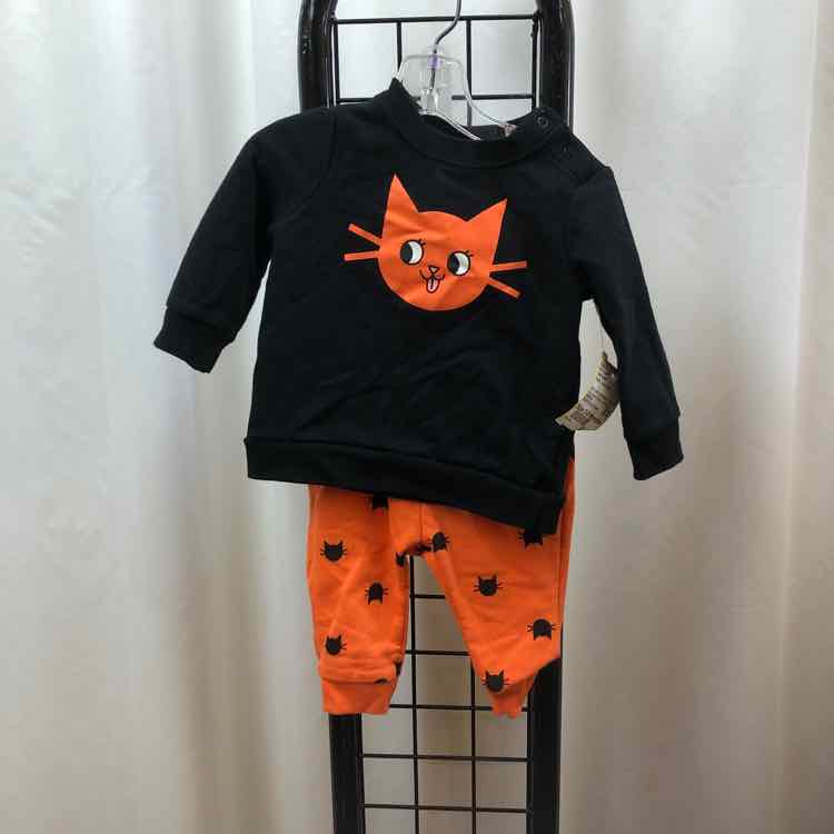 Cat & Jack Black Halloween Child Size 3-6 Months Girl's Outfit