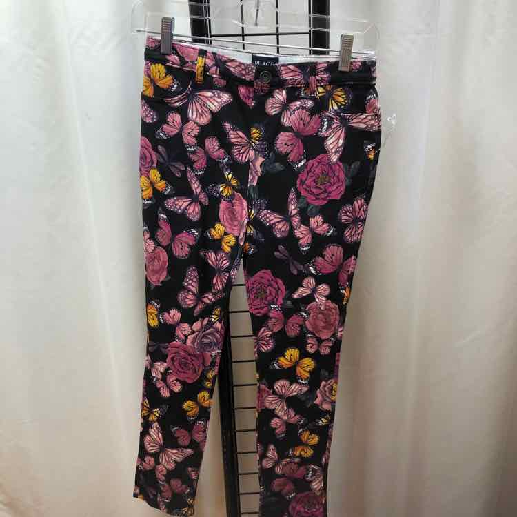 Children's Place Black Patterned Child Size 12 Girl's Pants