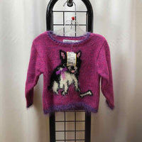 Flapdoodles Pink Graphic Child Size 2 Girl's Sweater
