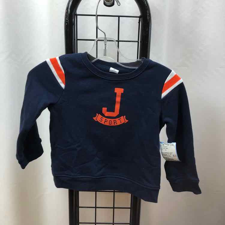 Janie and Jack Navy Logo Child Size 2 Boy's Sweatshirt