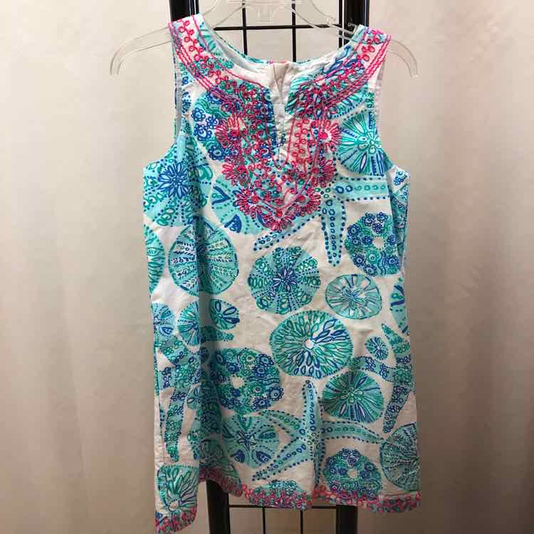 Lilly Pulitzer for Target White Patterned Child Size 5 Girl's Dress