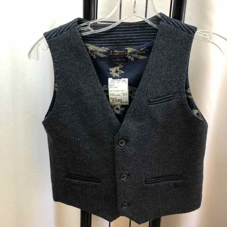 Mayoral Black Dotted Child Size 8 Boy's Vest