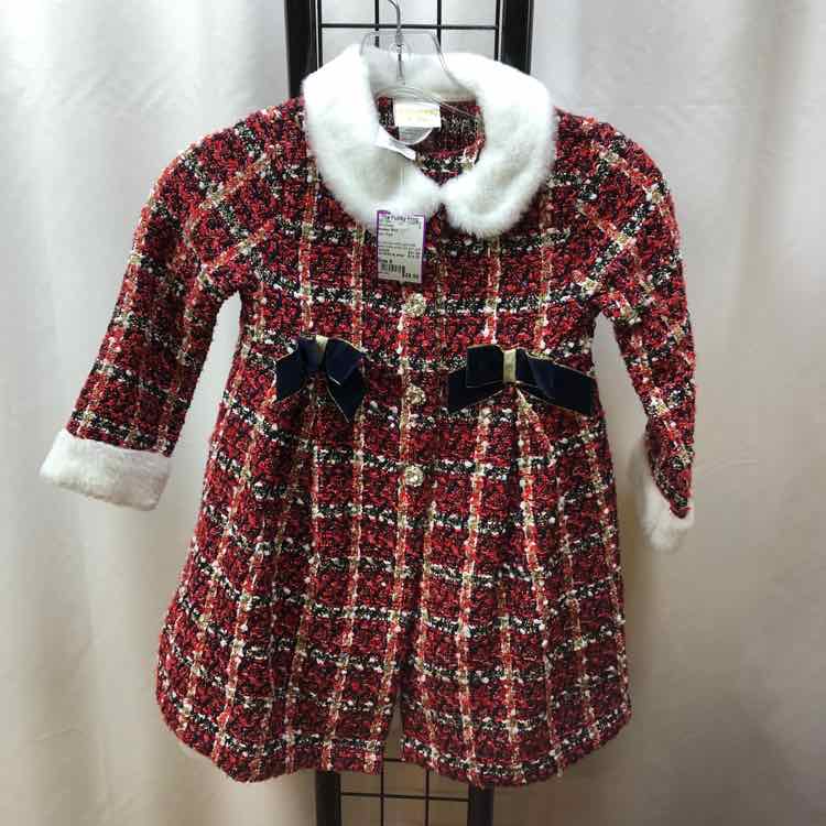 Blueberi Blvd Red Plaid Child Size 6 Girl's Dress