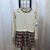 Crew Cuts White Stripe Child Size 8/9 Girl's Dress
