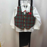 Happy Fella White Plaid Child Size 3 Boy's Outfit
