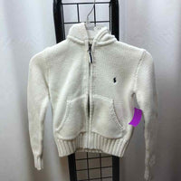 Ralph Lauren White Solid Child Size 5 Boy's Sweater