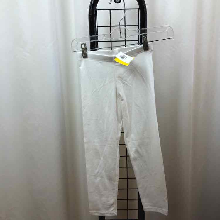 Gap White Solid Child Size 10/12 Girl's Leggings