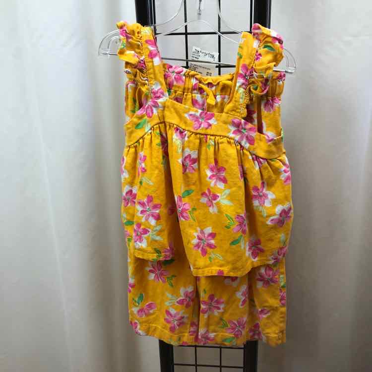 Old Navy Yellow Floral Child Size 3 Girl's Outfit