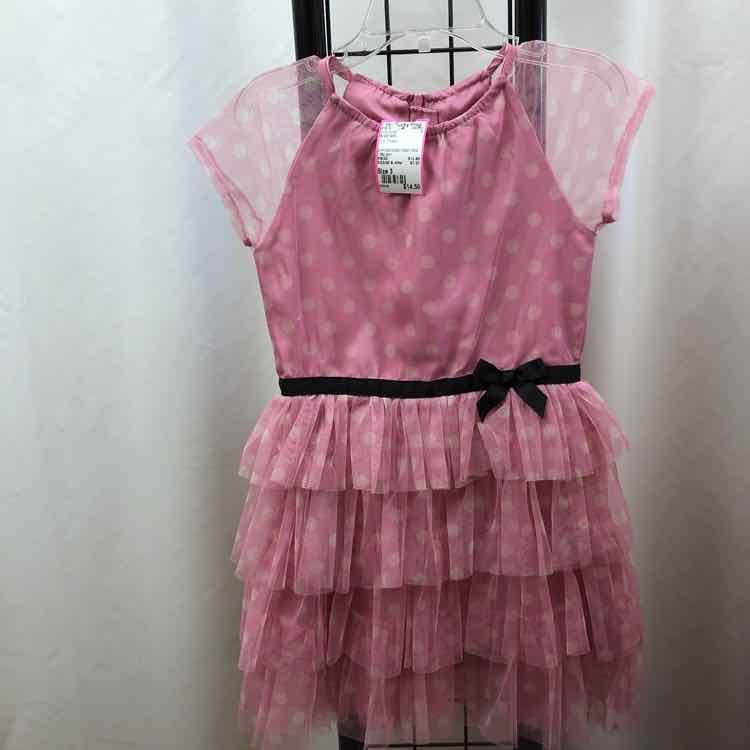 bcbg pink ruffle dress Solid Ruffle Dress Fuchsia Purple / 4