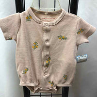 Tiny Cottons Tan Floral Child Size 3 m Girl's Shirt