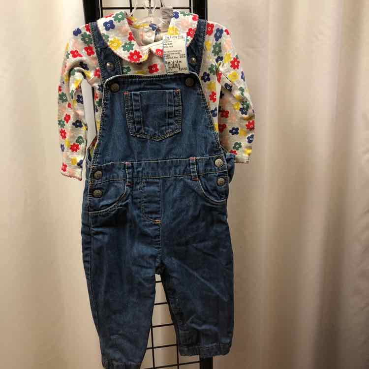 baby Boden White Floral Child Size 12-18 m Girl's Overalls